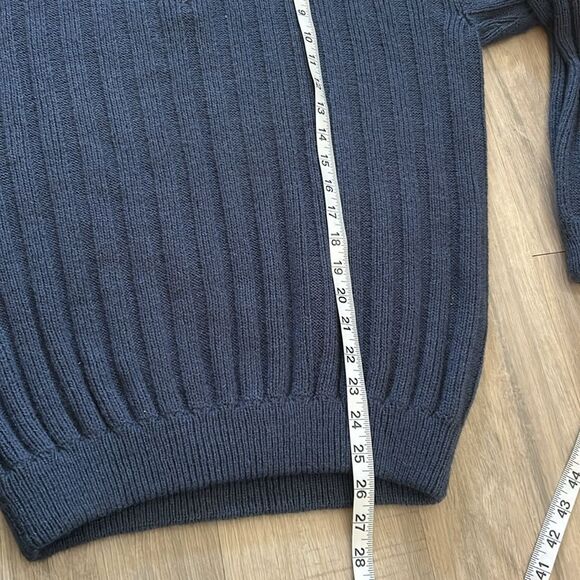 Aylin’s Peruvian Knit 1/4 Zip Ribbed Knit Pullover Jacket - Picture 6 of 7